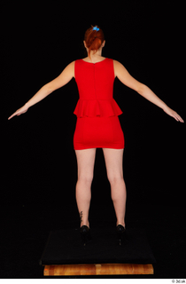Charlie Red black high heels business dressed red dress standing…
